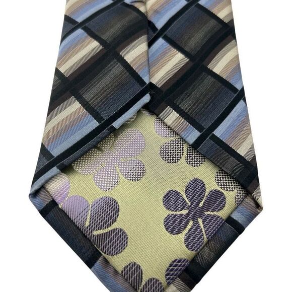 ROBERTO VILLINI Contour Men's 100% Silk Necktie Designer Geometric Striped Lot o - Picture 3 of 15